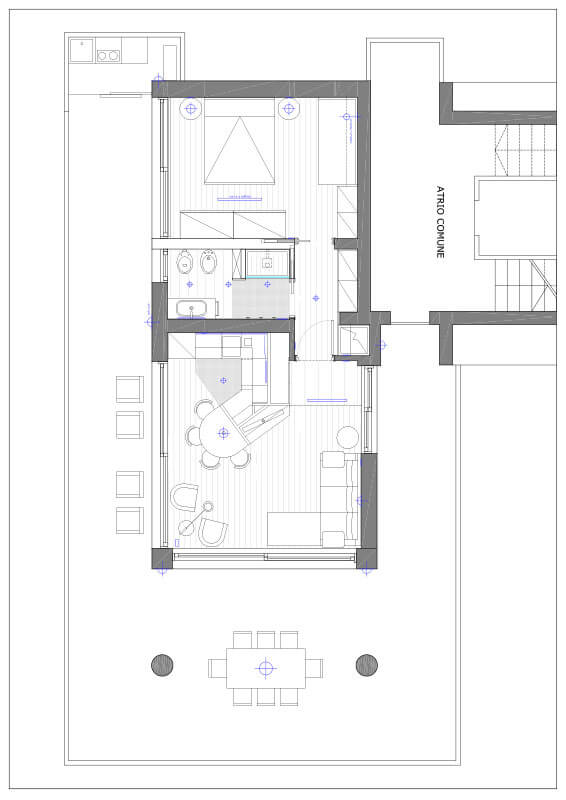 Progettazione interni di una casa a Lignano